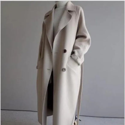 Dames Wollen Winterjas Warm en Stijlvol - Mode Vibes