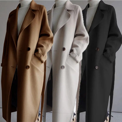 Dames Wollen Winterjas Warm en Stijlvol