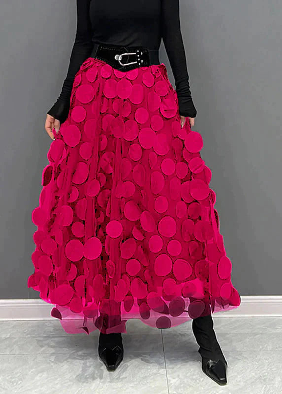 Elegante Rok met Stippen Violet Kort Model