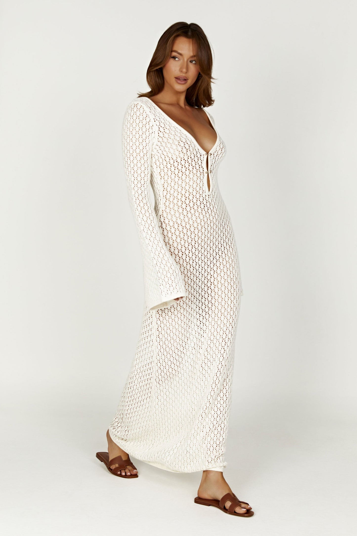 Dames Strandjurk Stijlvol Open Rug