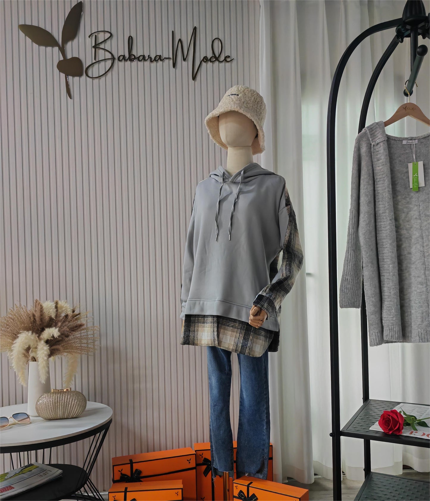 Comfortabele Sweatshirt Lange Mouwen Patchwork Stijl