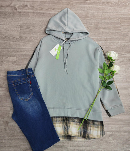 Comfortabele Sweatshirt Lange Mouwen Patchwork Stijl