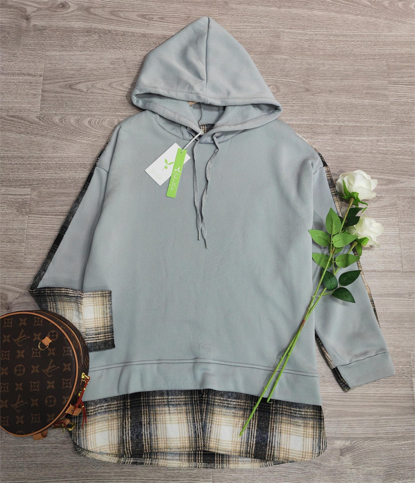 Comfortabele Sweatshirt Lange Mouwen Patchwork Stijl