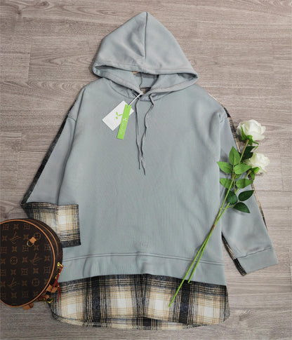 Comfortabele Sweatshirt Lange Mouwen Patchwork Stijl