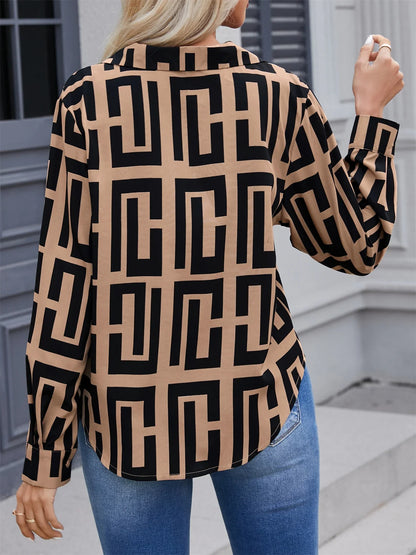 Elegante Geometrische Blouse voor Dames