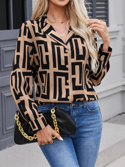 Elegante Geometrische Blouse voor Dames