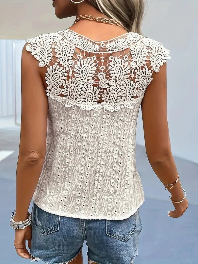 Zonneschijn Zomerse Kant Vest T-Shirt