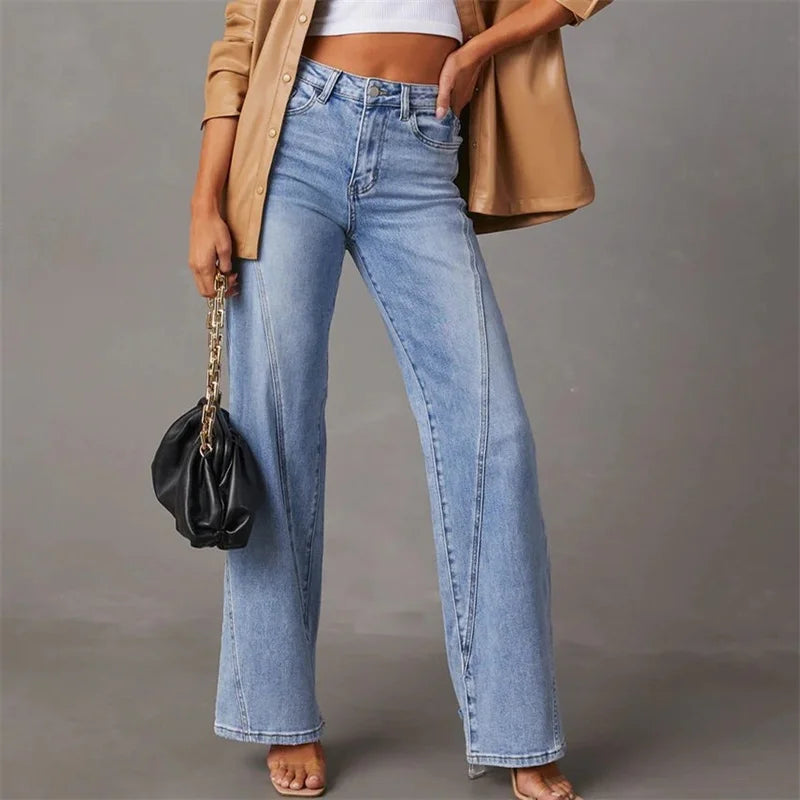 Skinny Jeans Elegante Donkere Was voor Vrouw - Mode Vibes