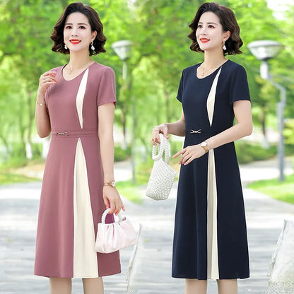 Jozhamta Elegante Patchwork Kantoorjurk