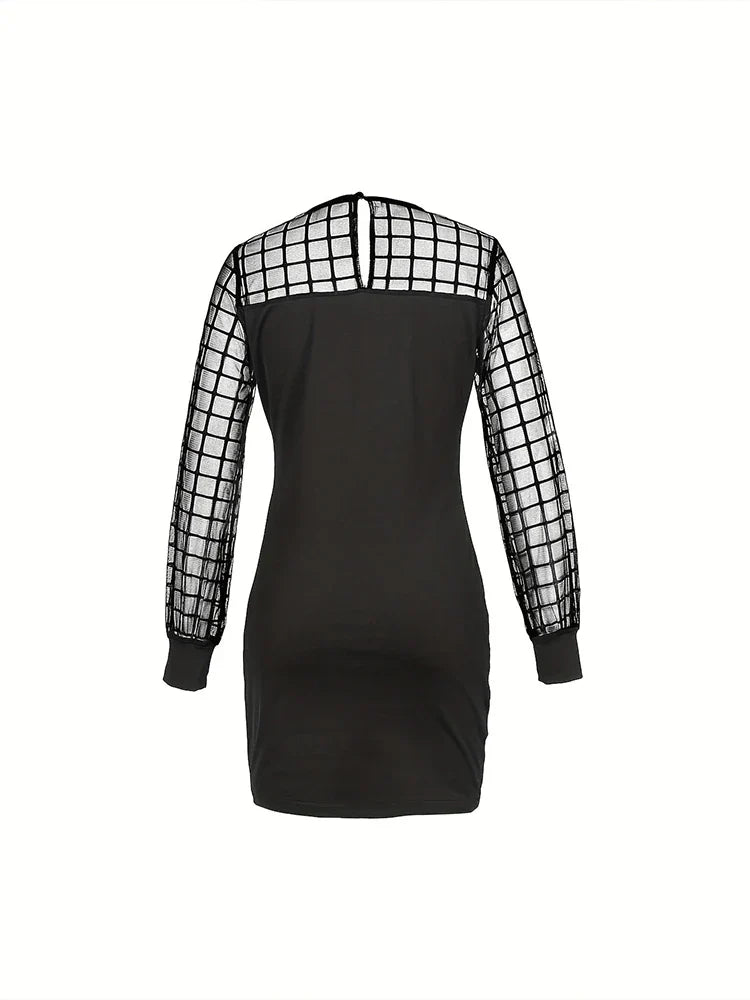 Stijlvolle Lente En Zomer Sexy Mesh Damesjurk