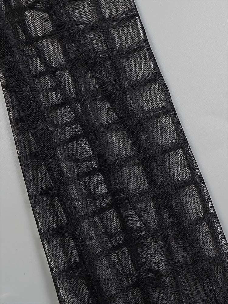 Stijlvolle Lente En Zomer Sexy Mesh Damesjurk