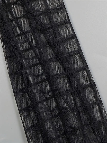 Stijlvolle Lente En Zomer Sexy Mesh Damesjurk