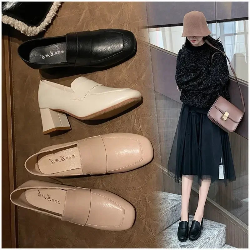 Elegant Step Vierkante Teen Hakken