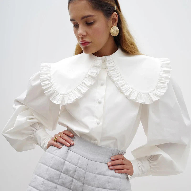 Luna Chic Elegante Peter Pan Blouse