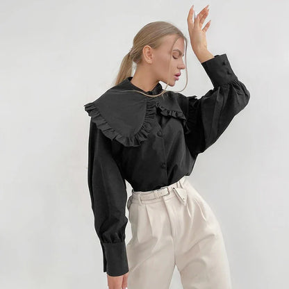 Luna Chic Elegante Peter Pan Blouse