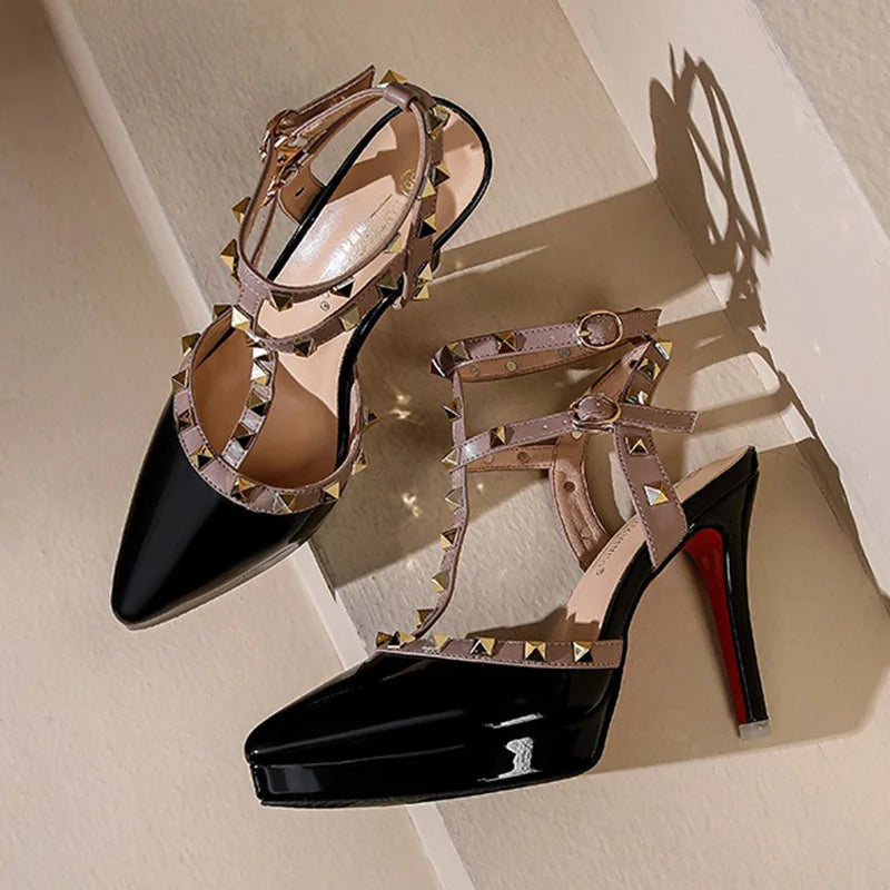 Enchanté by Valéry: Luxe Valentijn Zomer Hoge Hakken Sandalen