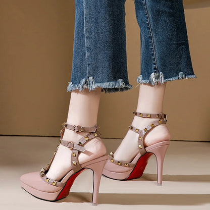 Enchanté by Valéry: Luxe Valentijn Zomer Hoge Hakken Sandalen