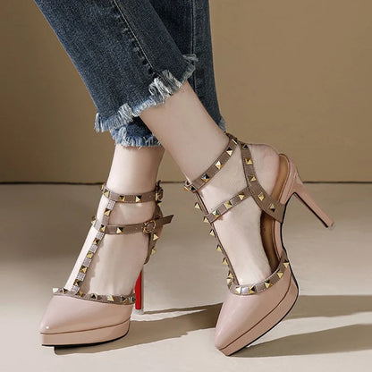 Enchanté by Valéry: Luxe Valentijn Zomer Hoge Hakken Sandalen