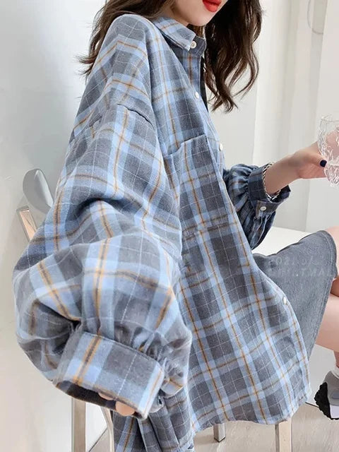De Nieuwe Herfst Mode met Plaid Damesoverhemd van Stijlvolle Vrouwen