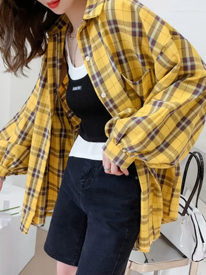 De Nieuwe Herfst Mode met Plaid Damesoverhemd van Stijlvolle Vrouwen