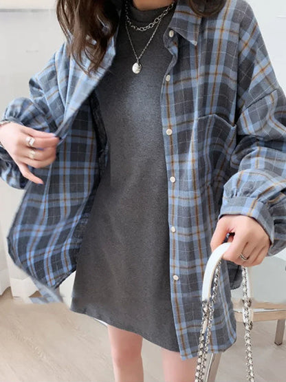 De Nieuwe Herfst Mode met Plaid Damesoverhemd van Stijlvolle Vrouwen