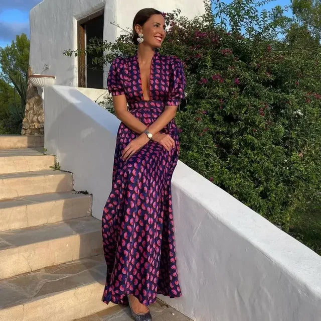 Aurora Lange Jurk voor Zomerse Elegantie