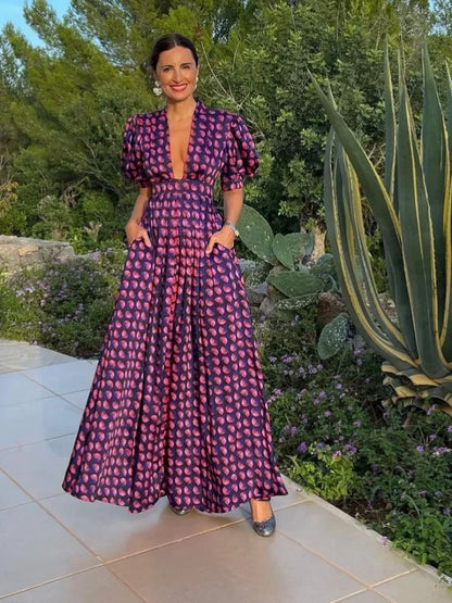 Aurora Lange Jurk voor Zomerse Elegantie
