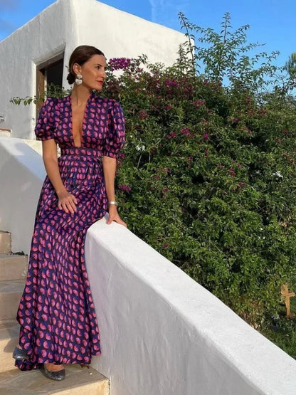 Aurora Lange Jurk voor Zomerse Elegantie