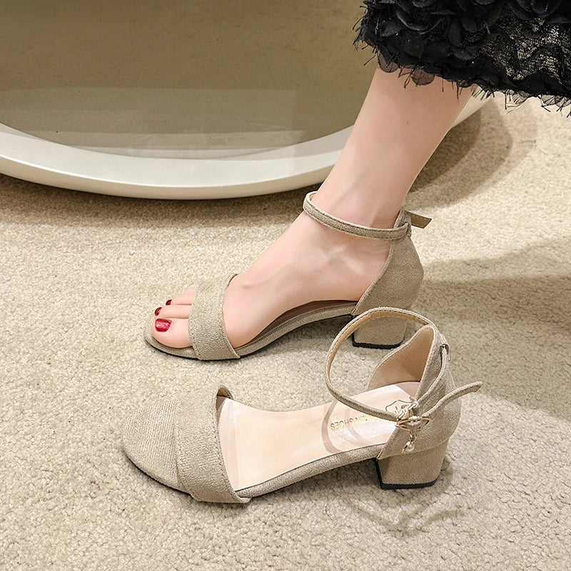 Aurora Zomer Dikke Hak Sandalen