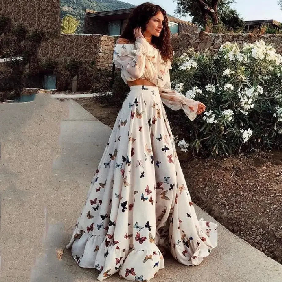 ZomerGloed Bohemian Vlinderjurk Set