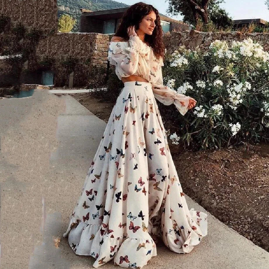 ZomerGloed Bohemian Vlinderjurk Set