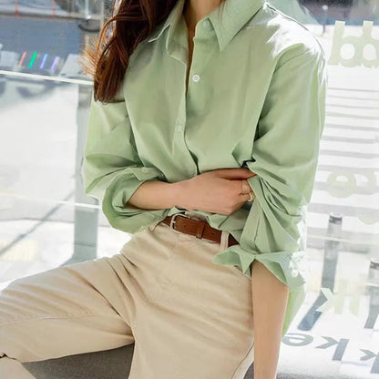 StarGaze Fashion Chique Losse Lange Mouwen V-Hals Blouse