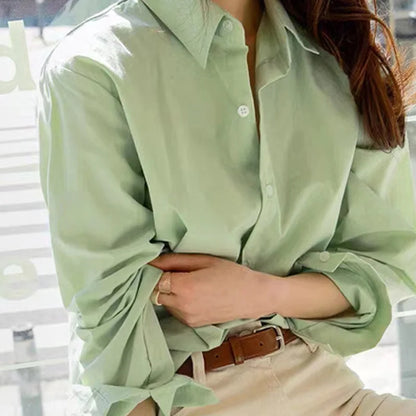 StarGaze Fashion Chique Losse Lange Mouwen V-Hals Blouse