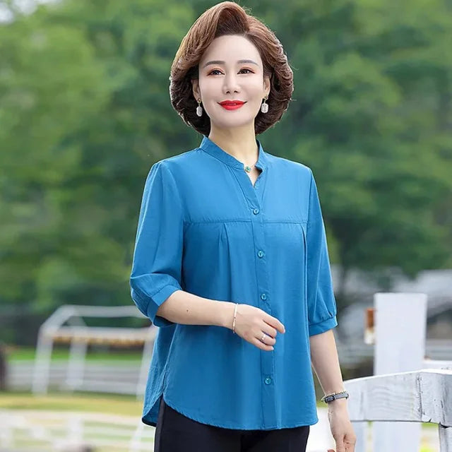 Stijlvolle Zomershirt Voor Elegante Vrouwen