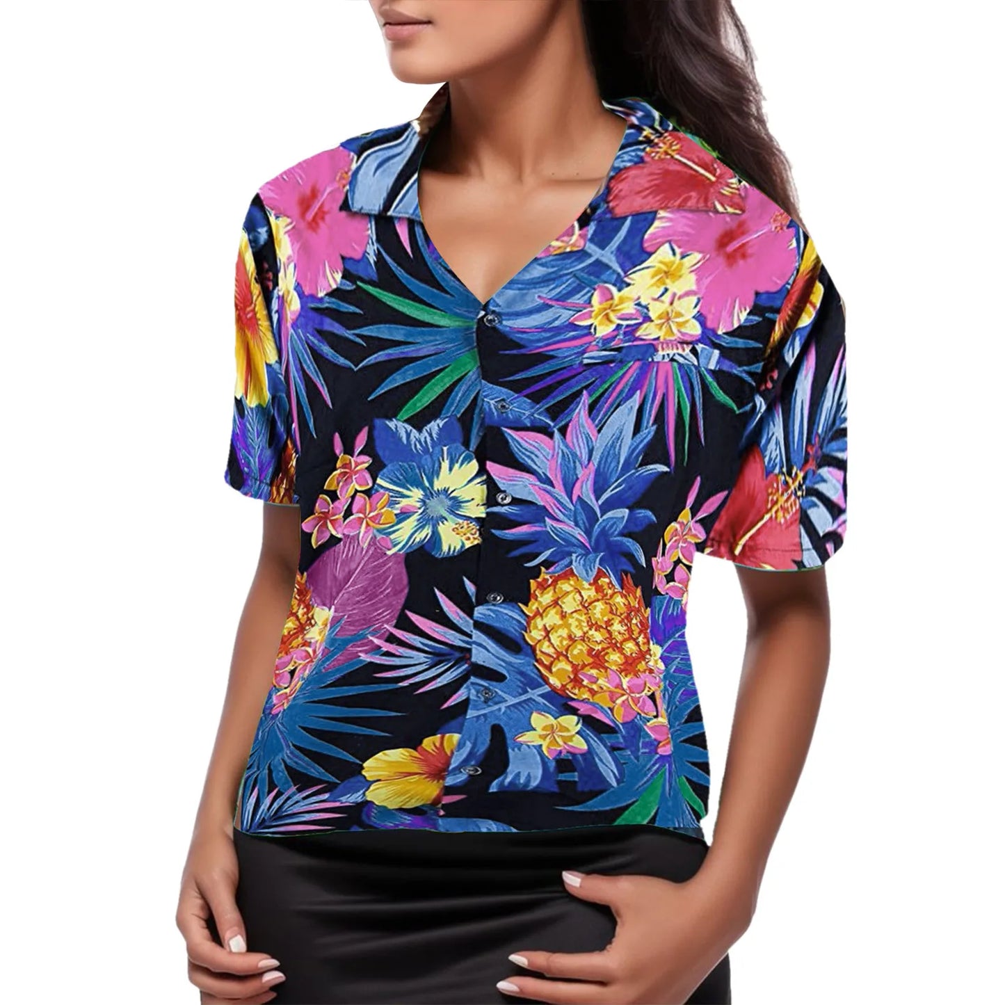 Florabelle Zomerse Bloemenbladeren Blouse