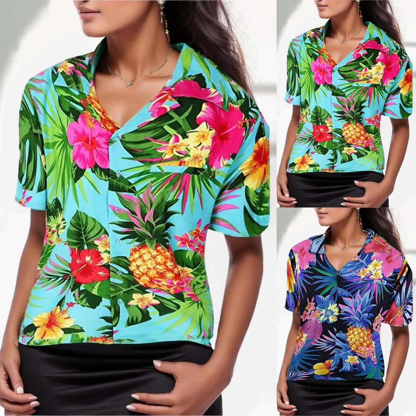 Florabelle Zomerse Bloemenbladeren Blouse