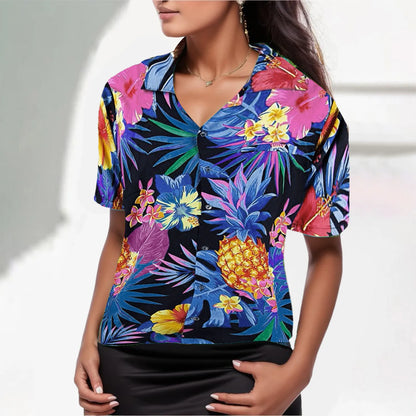 Florabelle Zomerse Bloemenbladeren Blouse