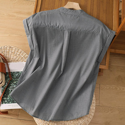 Stijlvolle Sleeveless Katoenen Commuter Top van Zwoel