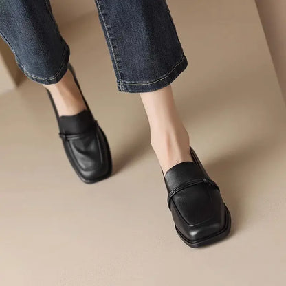 Style Vintage Leren Damesflats