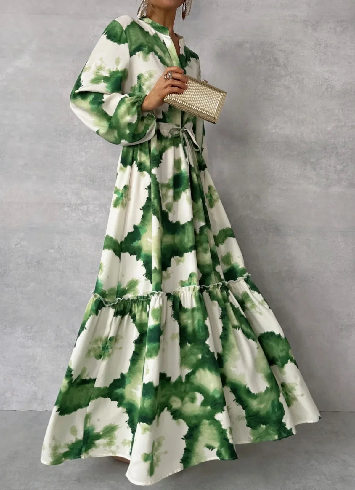 Levenslust Groene Maxi Jurk