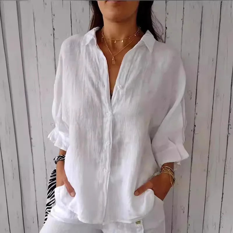 Katoen Linnen Blouse van SweetStyle