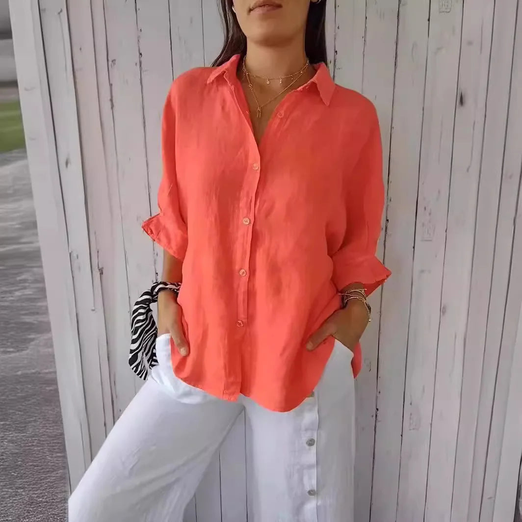 Katoen Linnen Blouse van SweetStyle