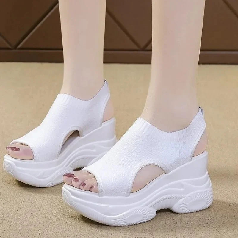 Zomerse Gebreide Vis-Mond Sandalen