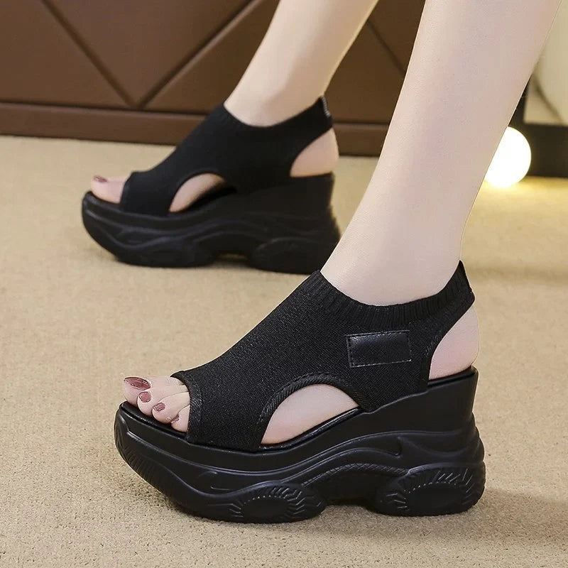 Zomerse Gebreide Vis-Mond Sandalen