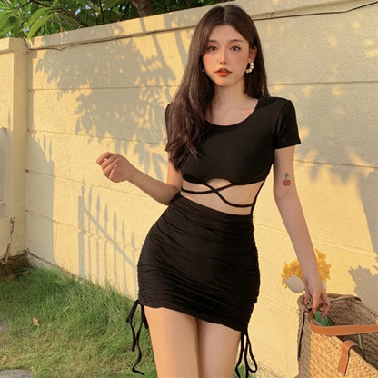 Zomer Sexy Feestjurk met Trekkoord
