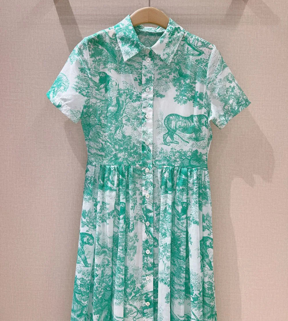 Groene Katoenen Zomerjurk ChicVibe