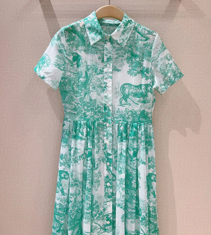 Groene Katoenen Zomerjurk ChicVibe