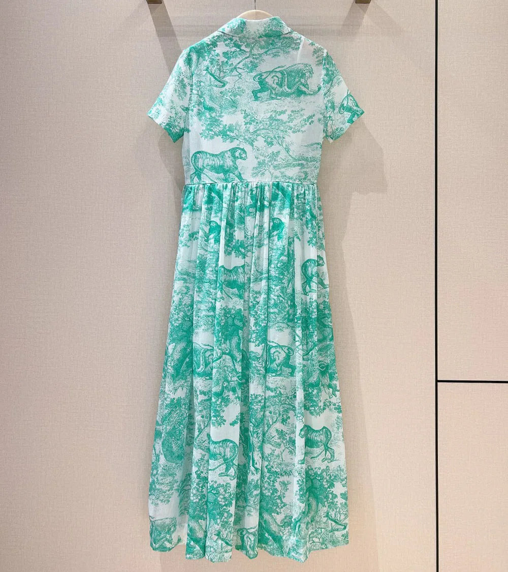 Groene Katoenen Zomerjurk ChicVibe