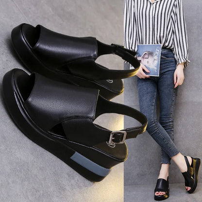 Zomerse Wig Platform Sandalen