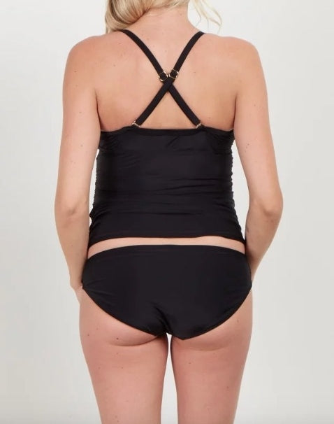 Zwangerschapstankini Sexy Zwarte Tankini voor Zwangere Dames